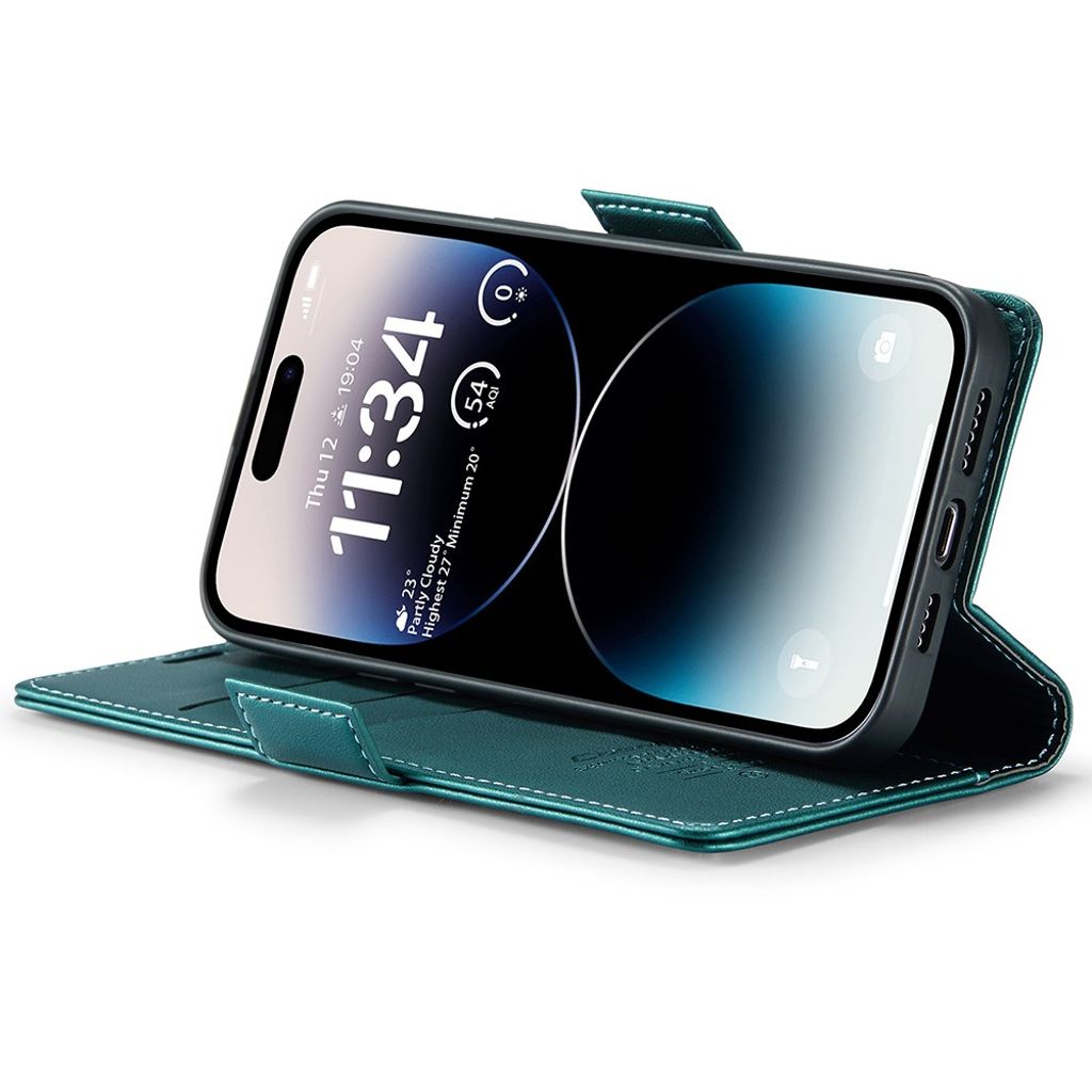 CASEME iPhone 15 Pro Max Kotelo Korttipaikka - Vihreä