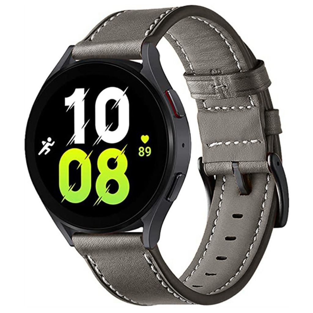 Garmin Forerunner 265 etc. Klockarmband i Läder - Grå