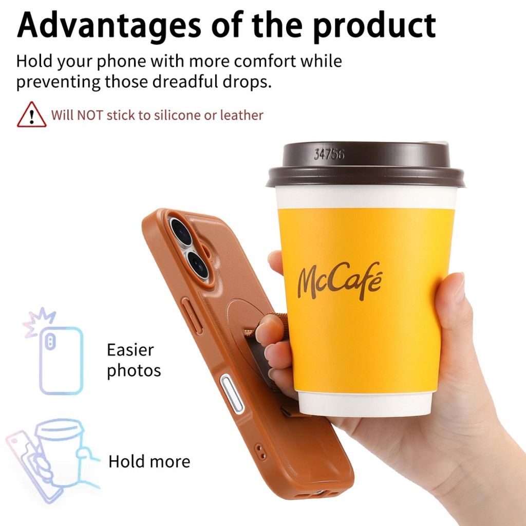 CASENEO iPhone 16 Plus Case with MagSafe - Brown