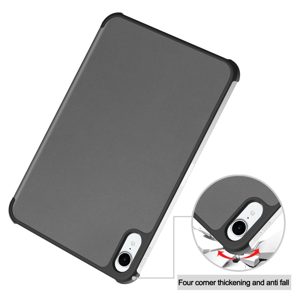 iPad Mini (2026) Tri-fold kotelo PU-nahkaa - Harmaa
