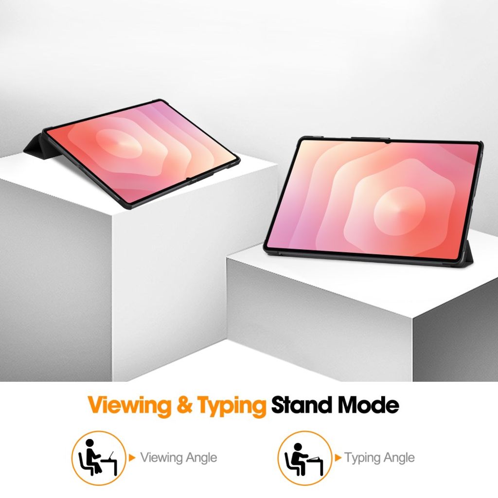 Samsung Galaxy Tab S11 Ultra-deksel med tre fold – svart