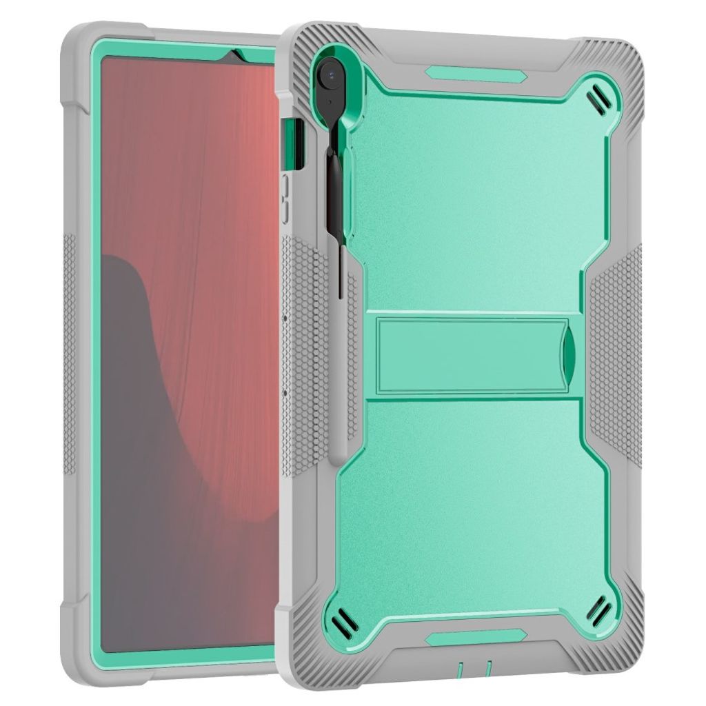 Samsung Galaxy Tab S10 FE Plus Case with Stand - Green  /  Grey