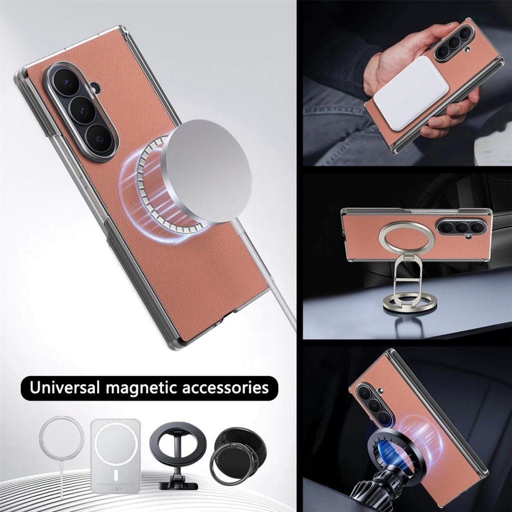 Samsung Galaxy Z Fold8 Ultra MagSafe Kuori PU-nahkaa - Ruskea