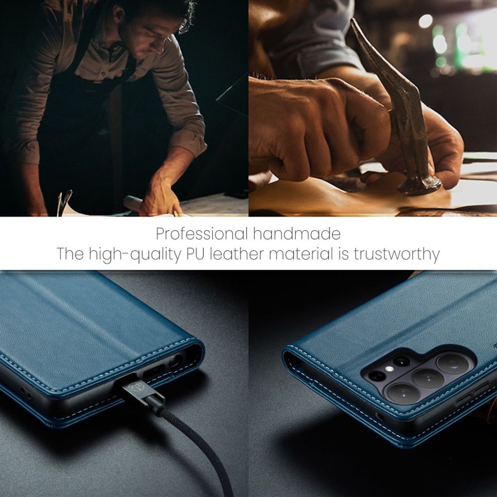 CASEME Samsung Galaxy S26 Ultra Plånboksfodral RFID-blockerande – Blå