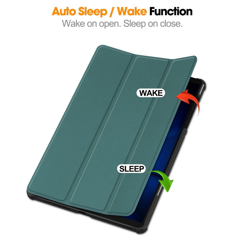 Lenovo Legion Y700 Gen 4 Etui Støtsikker PU-lær Tri-Fold - Mørkegrønn