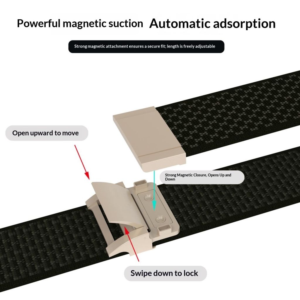 Apple Watch 42/41/40/38mm Klockarmband i Nylon Magnetisk Stängning - Brun