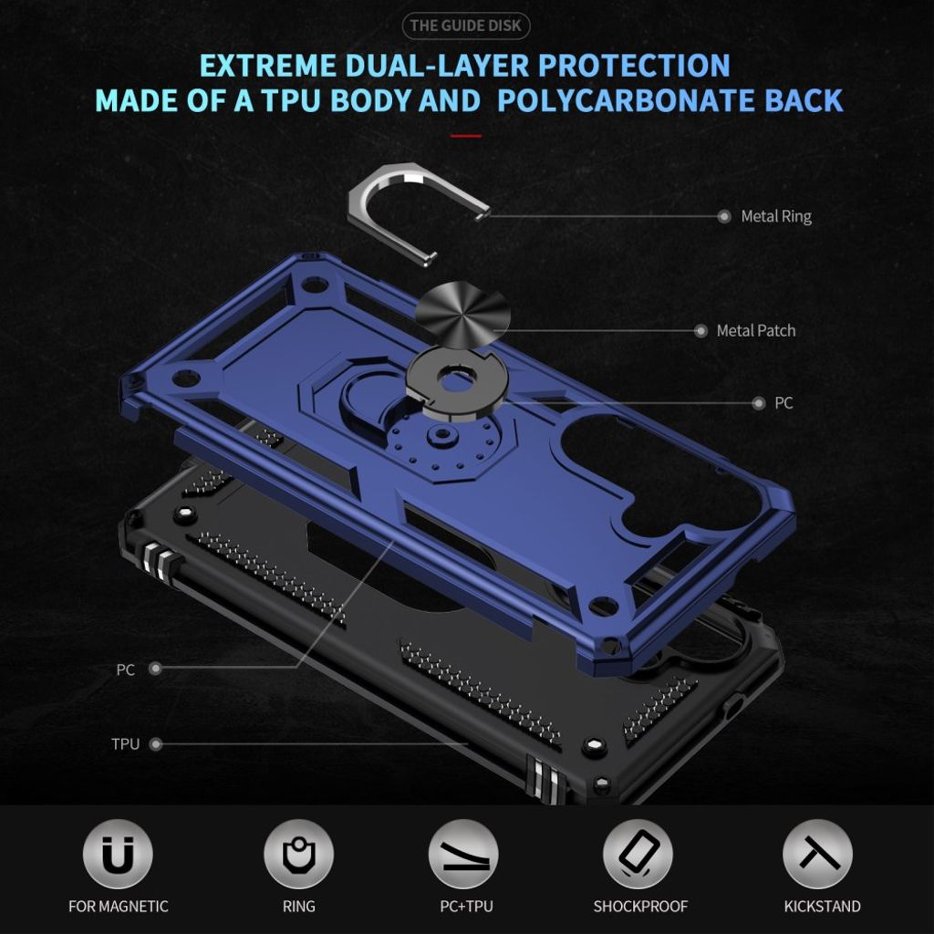 Samsung Galaxy S26 Plus Deksel Stativ - Blå