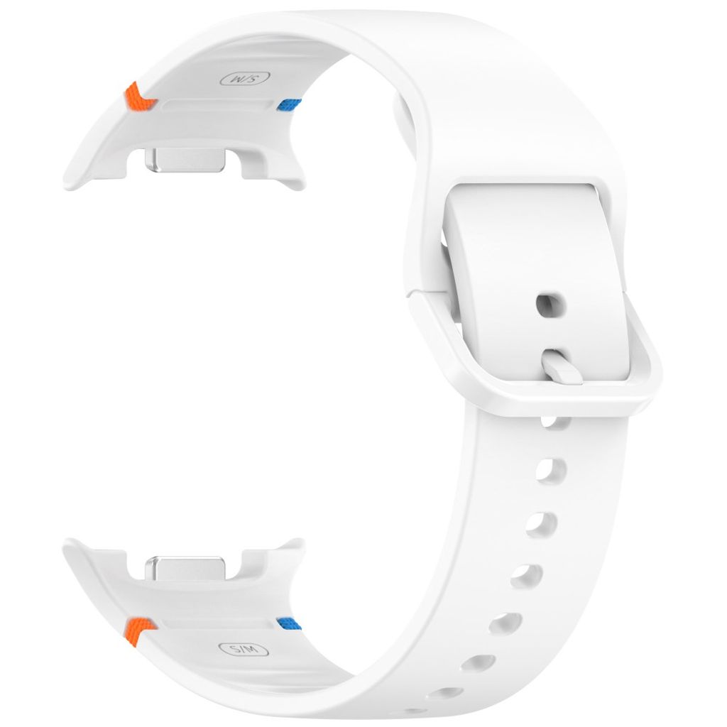 Samsung Galaxy Watch8 44mm / 40mm / Watch8 Classic 46mm Silikoniranneke L – Valkoinen