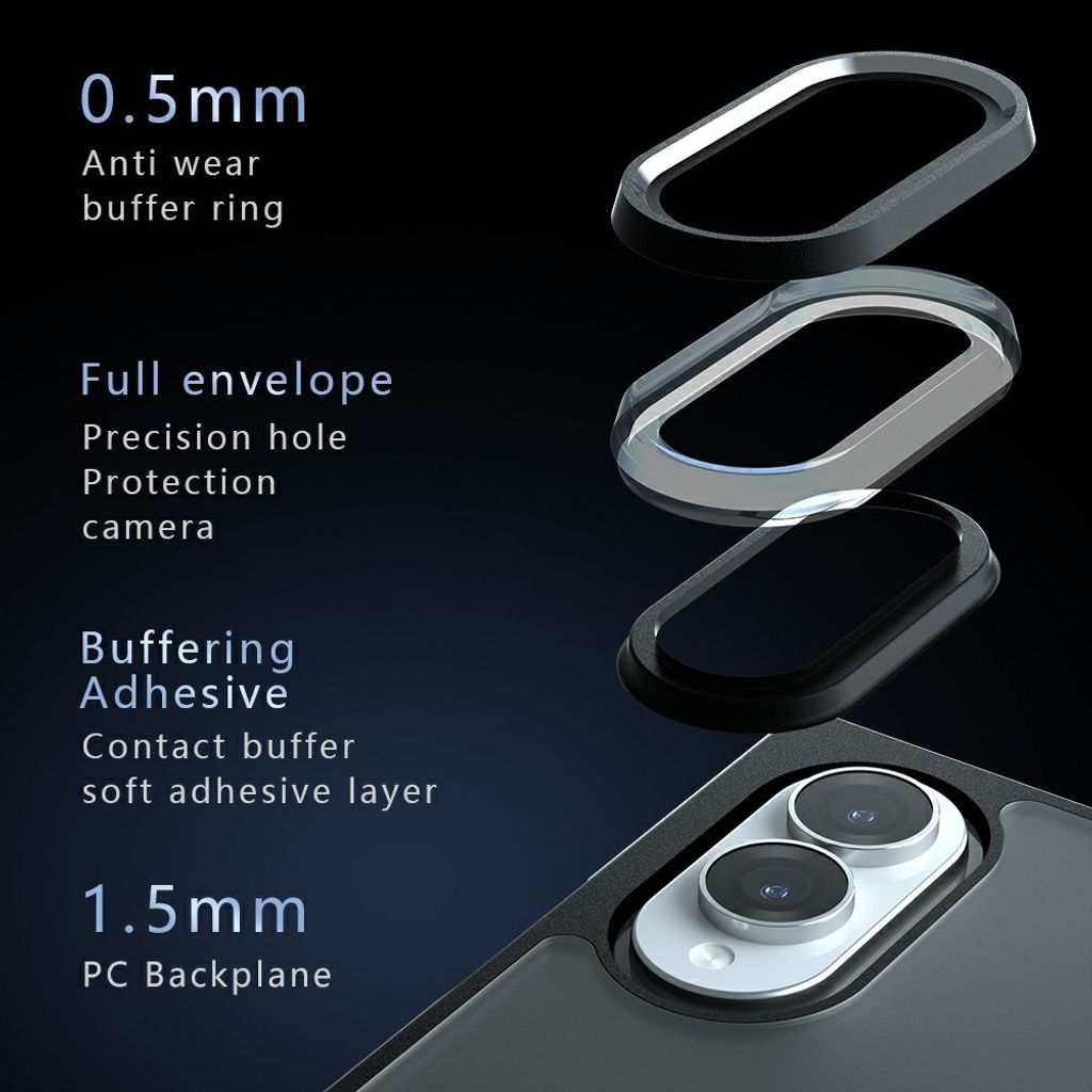Samsung Galaxy Z Fold8 Mat Cover - Gennemsigtig sort