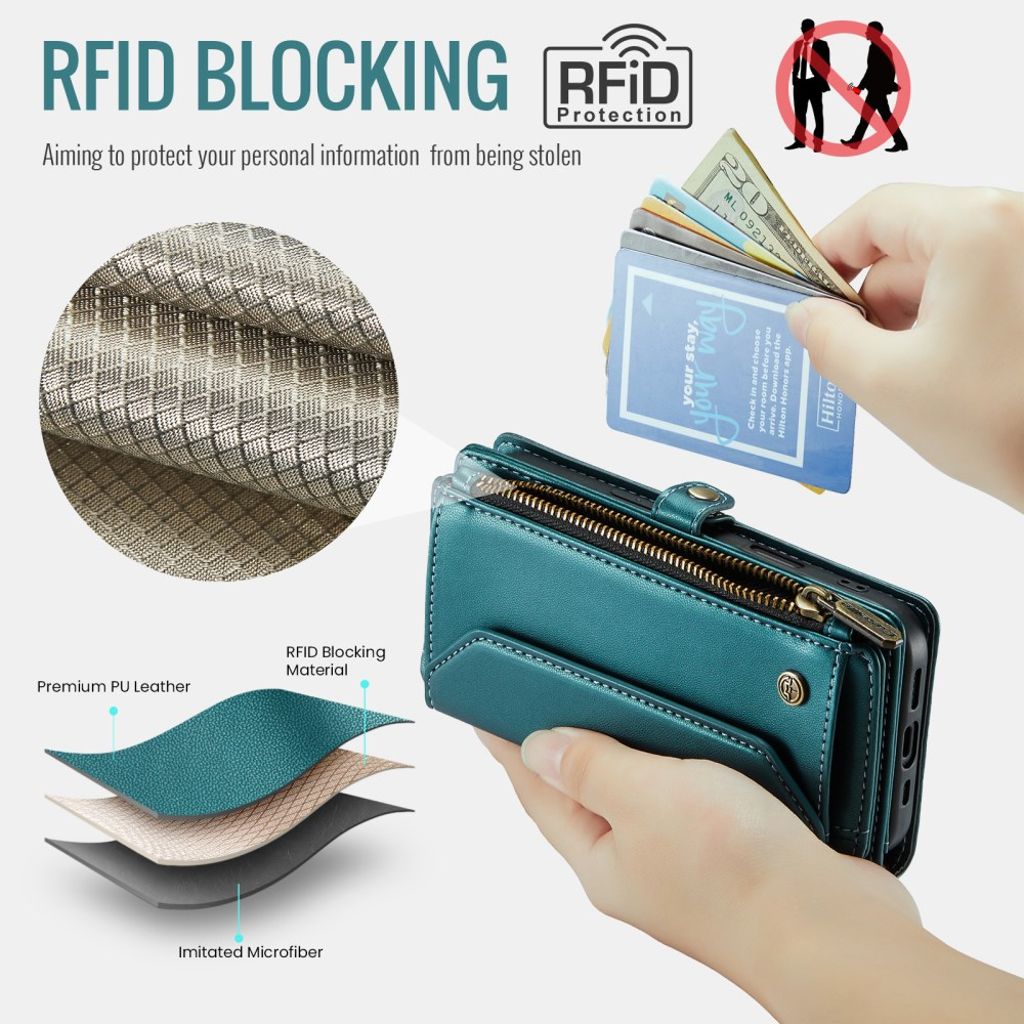 CASEME iPhone 16 Cover with 10 Card Slots - Green