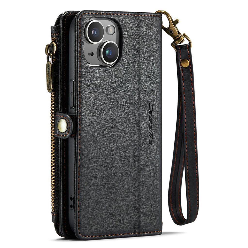 CASEME iPhone 13 Mini Plånboksfodral RFID med Stativ – Svart