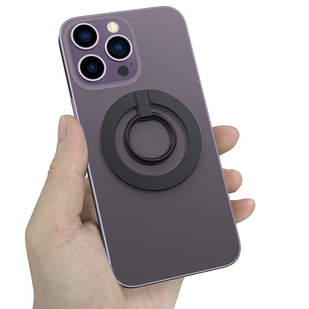 A675 magnetic phone ring holder – black