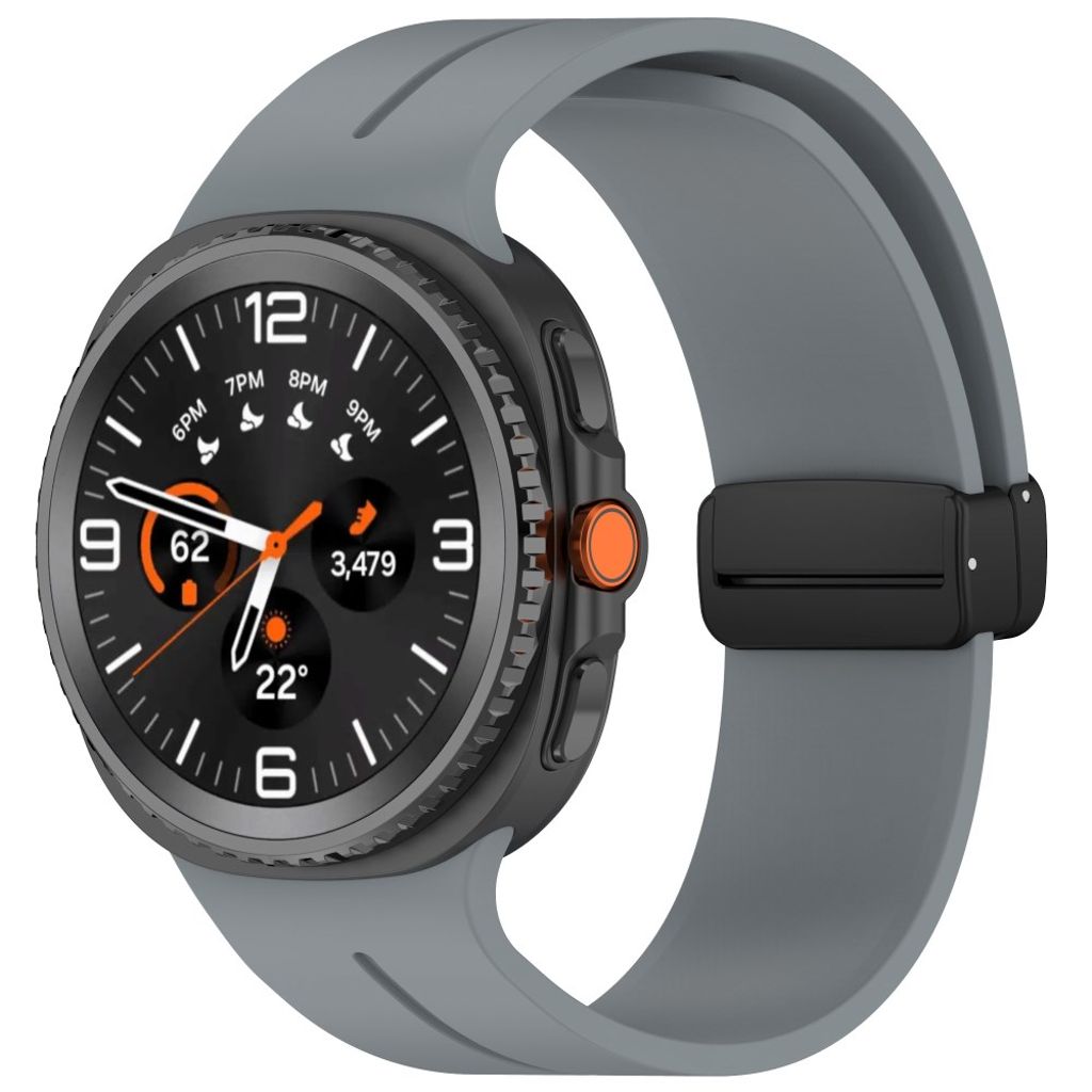 Samsung Galaxy Watch8 44 mm Kellonranneke, Silikoni - harmaa