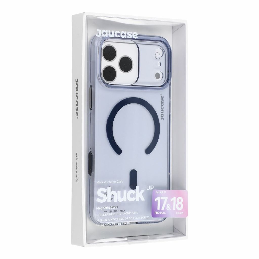 JAUCASE iPhone 18 Pro Max/17 Pro Max MagSafe Kuori - Läpinäkyvä/Sininen