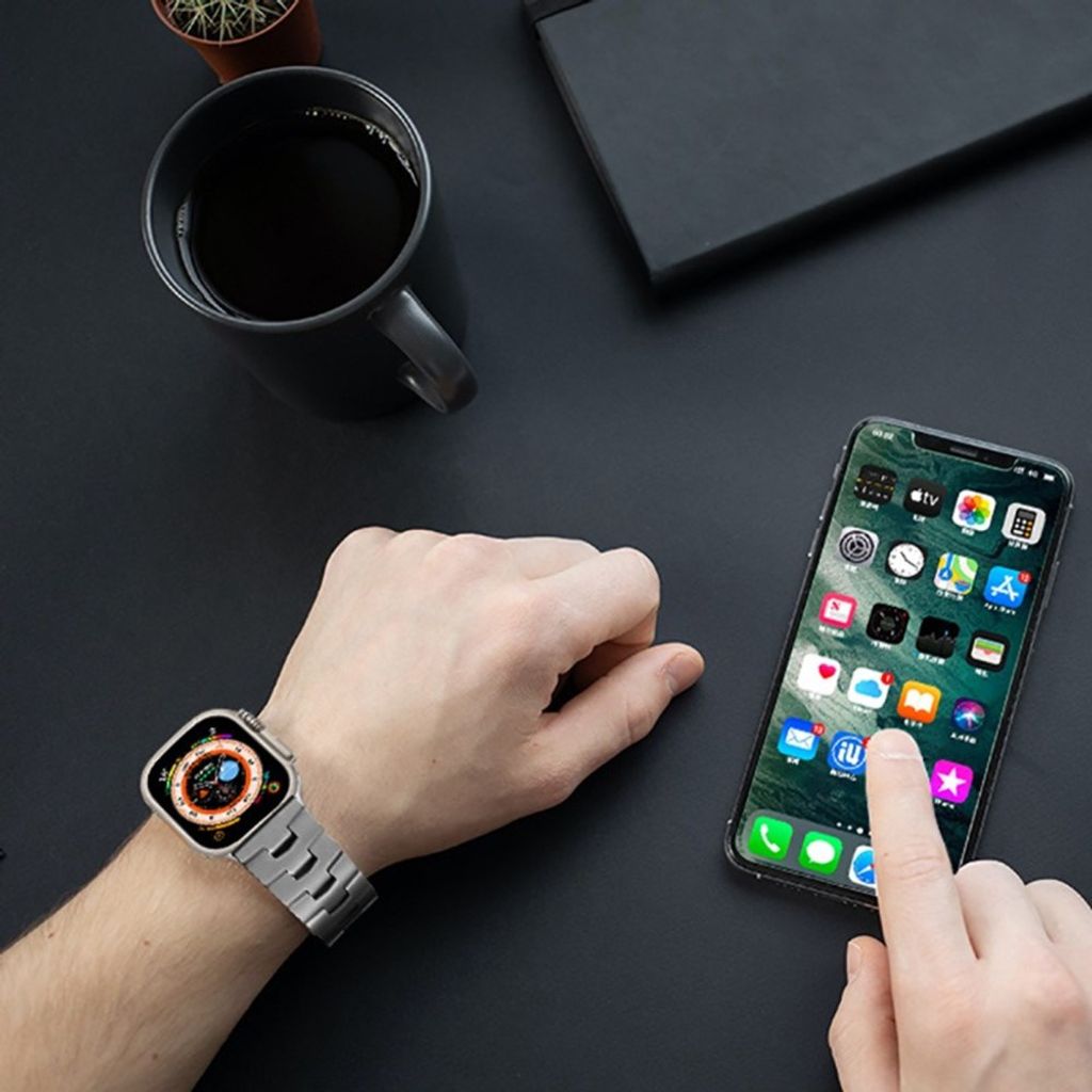 Apple Watch 42 / 41/ 40 / 38mm Klockarmband i titanlegering - Grå