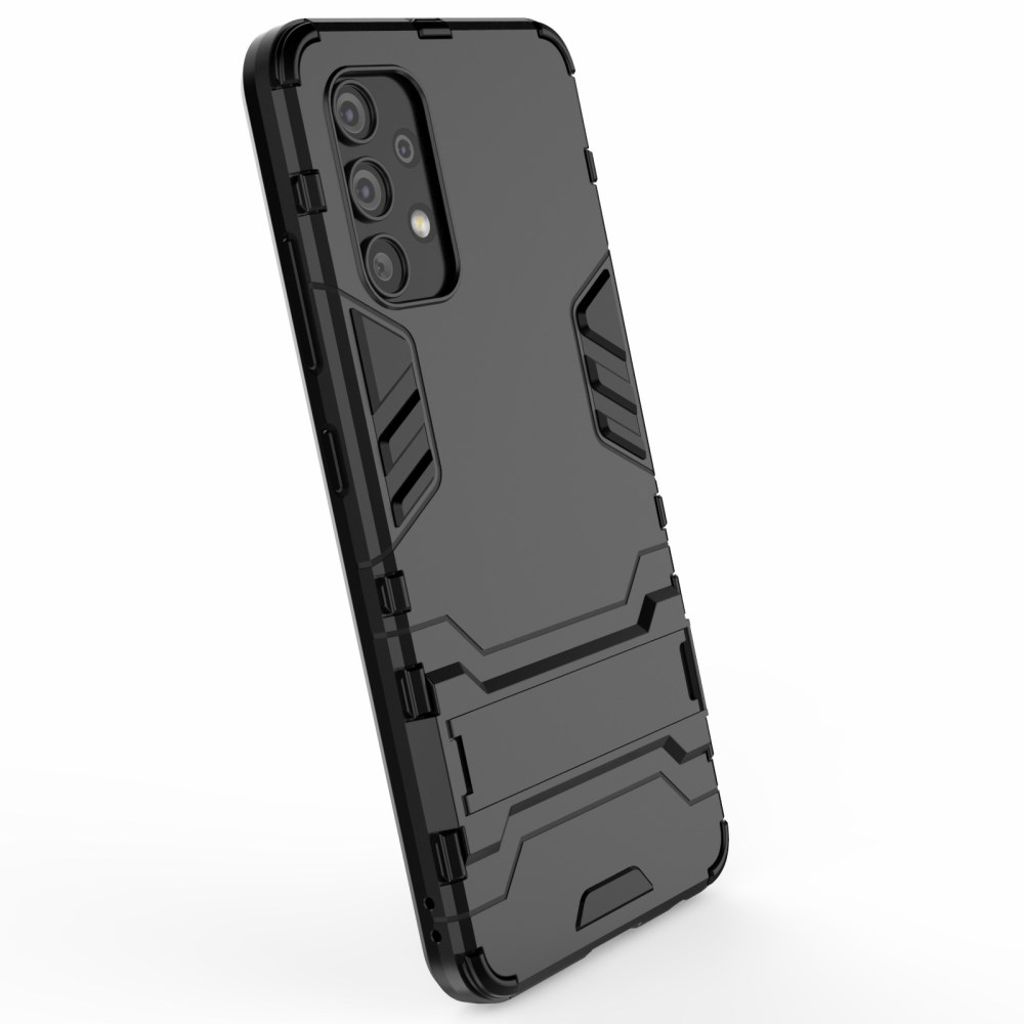 Samsung Galaxy A32 4G -kuori jalustalla – musta