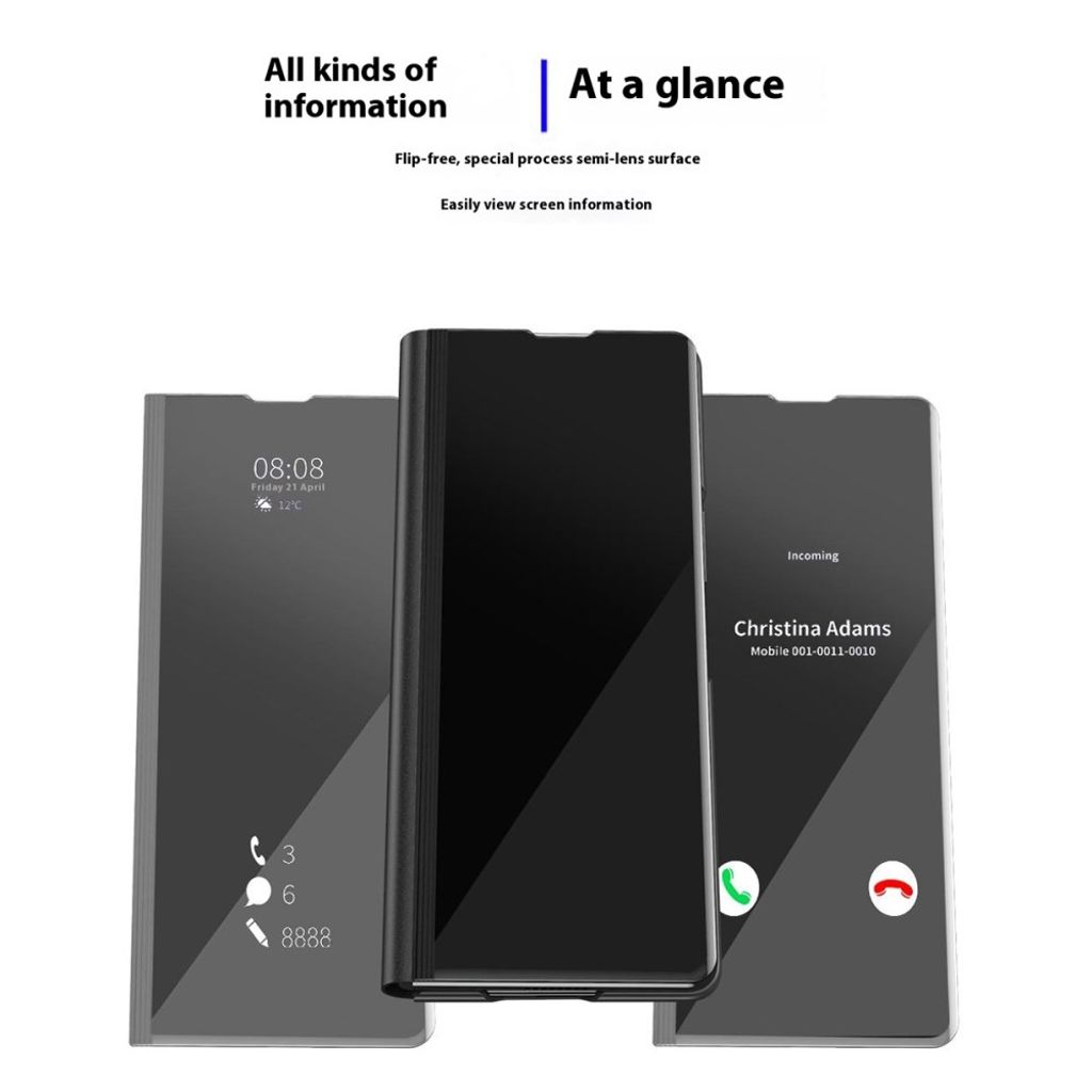 Samsung Galaxy Z Fold7 5G-skal med genomskinlig vy - Svart