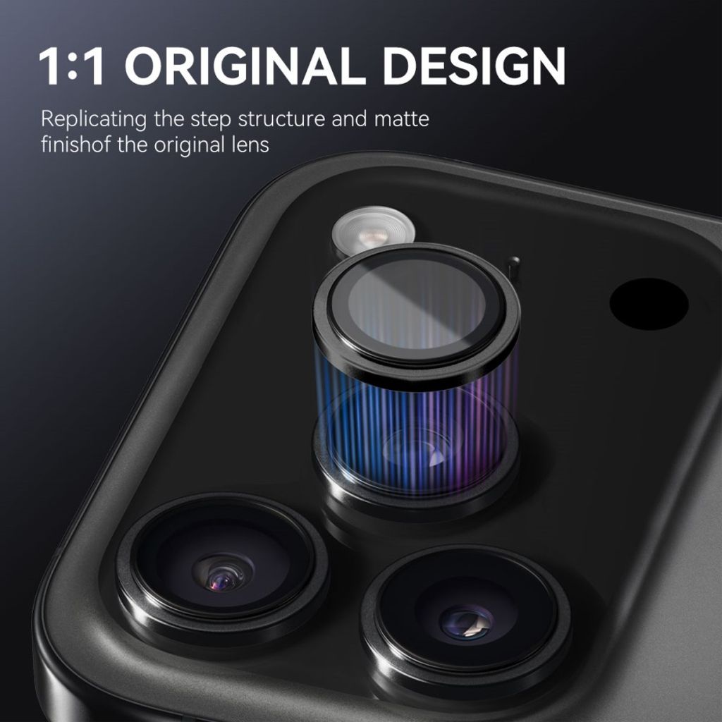 NORTHJO iPhone 17 Pro Max / 17 Pro Lens protector 9H - Black
