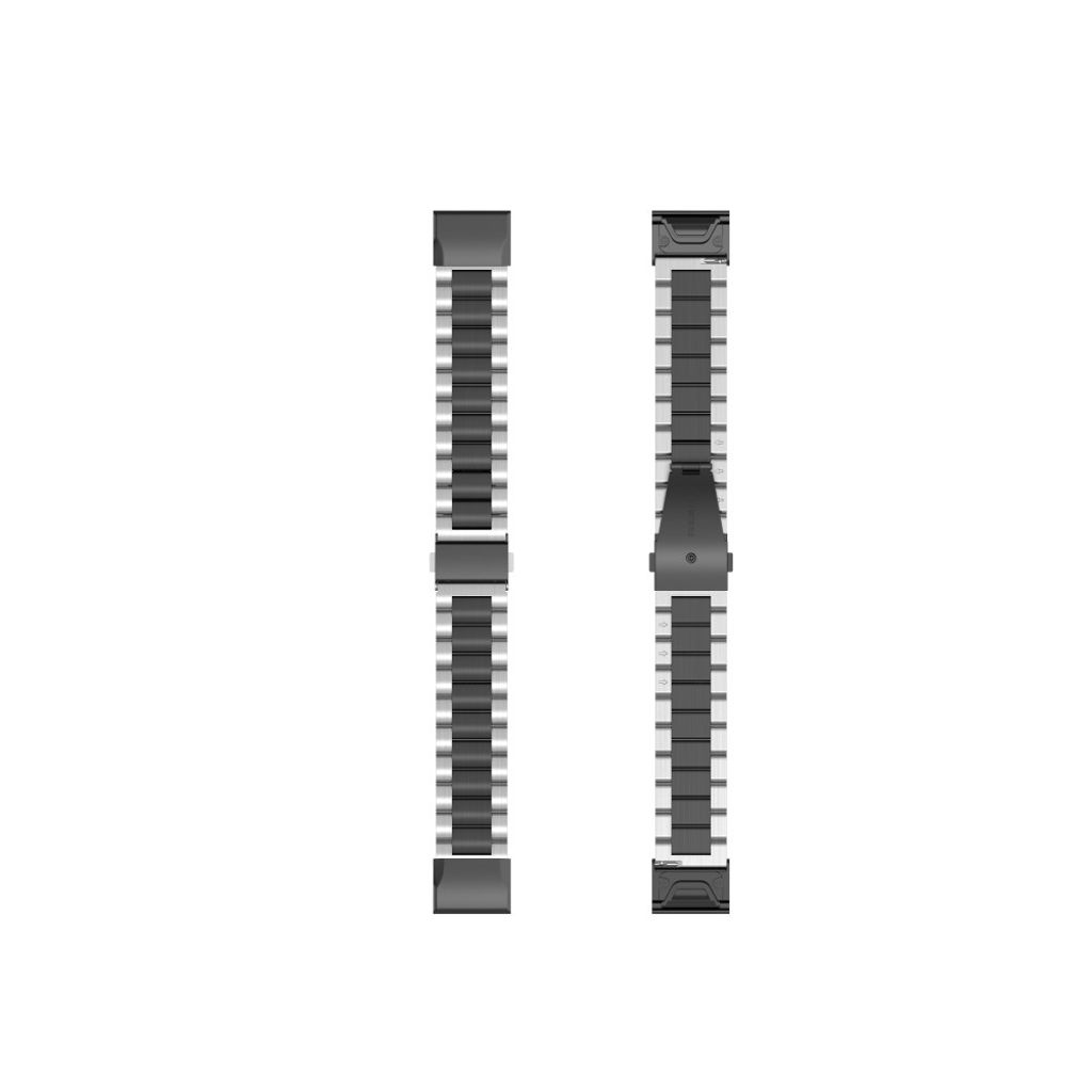 Garmin Quatix 7 Pro etc. Klokkereim i rustfritt stål - Sølv / Svart