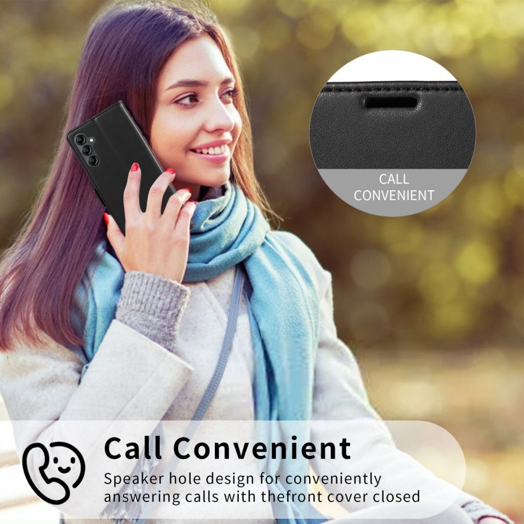 Samsung Galaxy A37 5G Plånboksfodral RFID-blockerande PU-läder - Brun