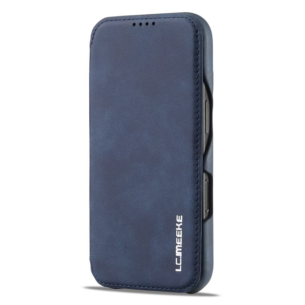 LC.IMEEKE iPhone 16 Pro Max Wallet Cover Card Holder Stand – Blue