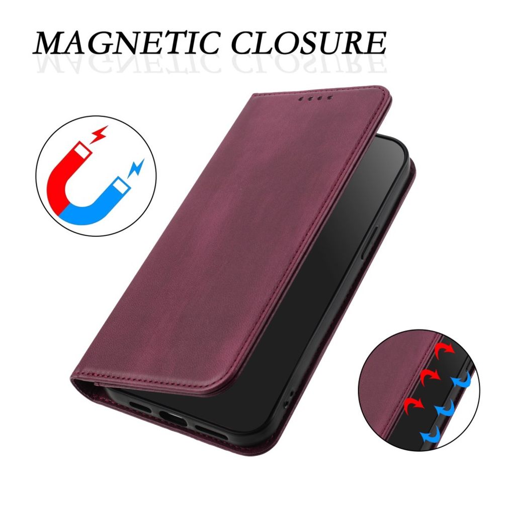 Xiaomi 15T Wallet Cover with RFID Blocking - Red