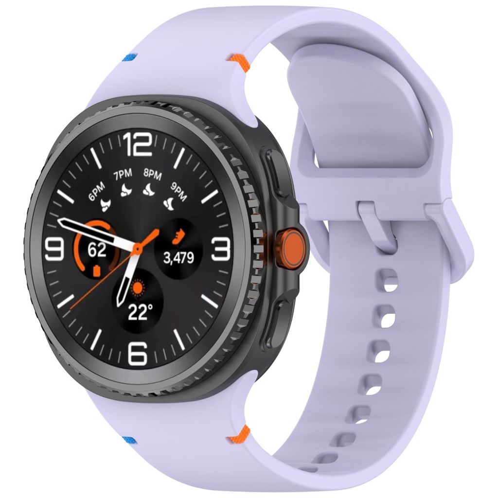 Silikoniranneke Samsung Galaxy Watch8 / Watch8 Classic 46mm – Violetti, Koko L