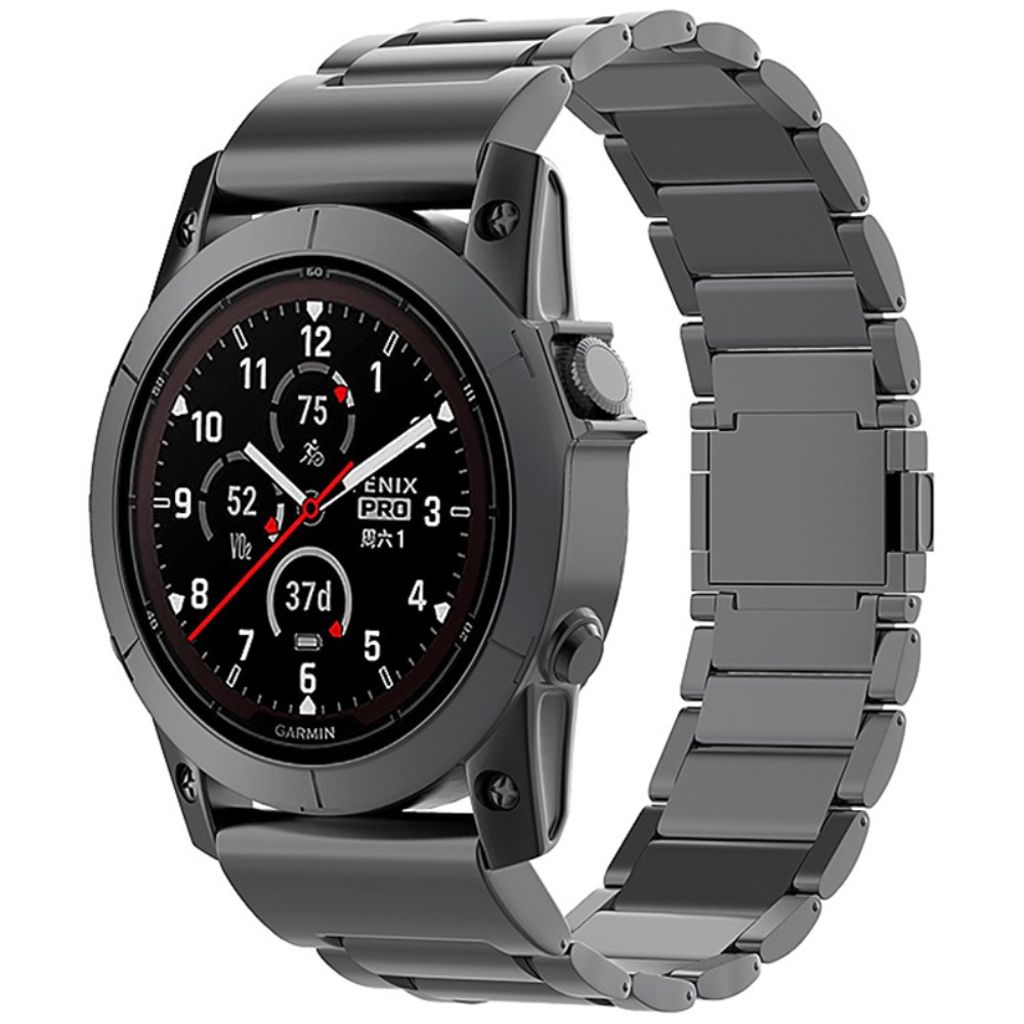 Garmin Fenix 7 etc. Klockarmband med magnetisk stängning - Svart