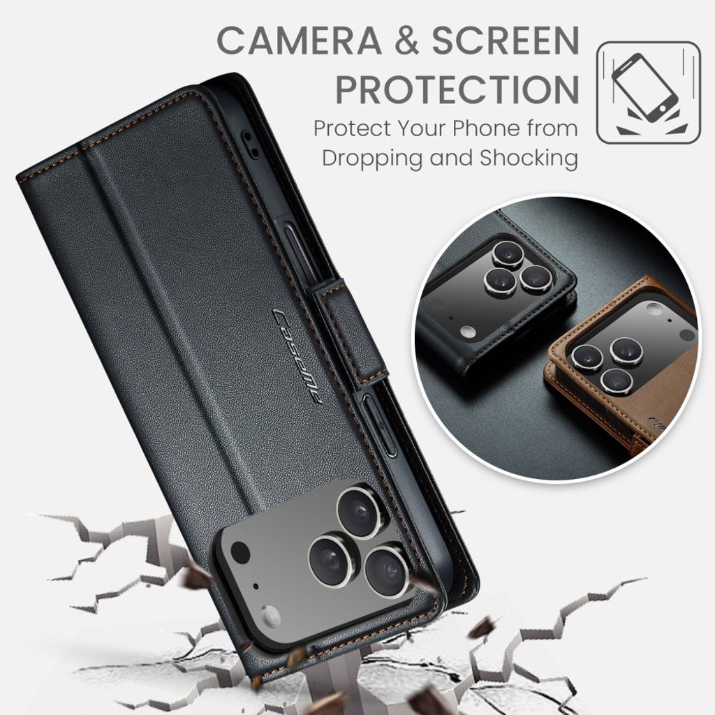 CASEME iPhone 17 Pro Max Etui med Kortspor - Svart