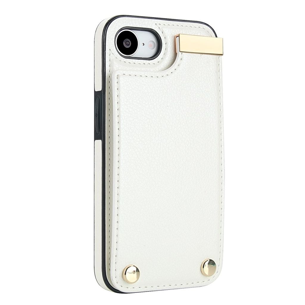 iPhone 16e Case with Card Holder - White