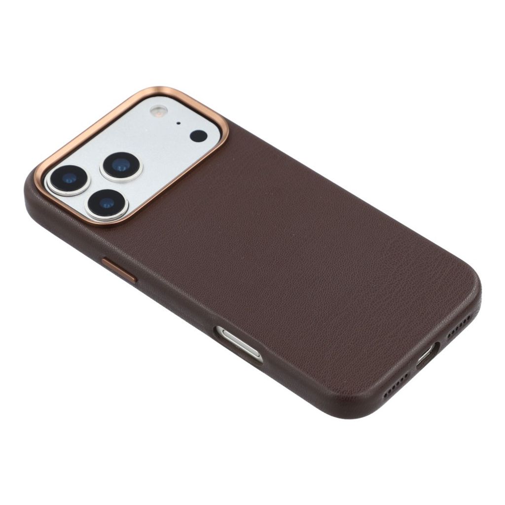 iPhone 18 Pro Max/17 Pro Max Skal i PU-läder - Mörkbrun