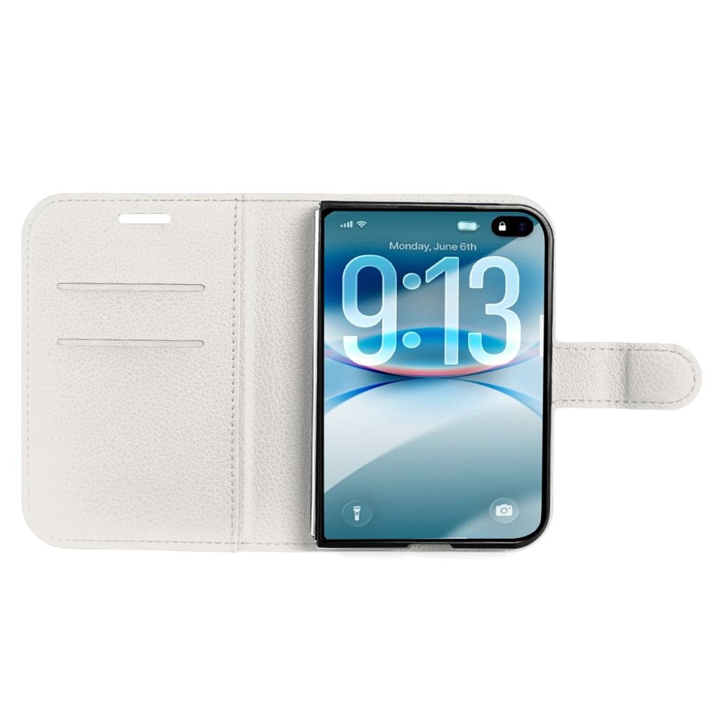 iPhone Duo Lompakkokotelo PU-nahka - Valkoinen