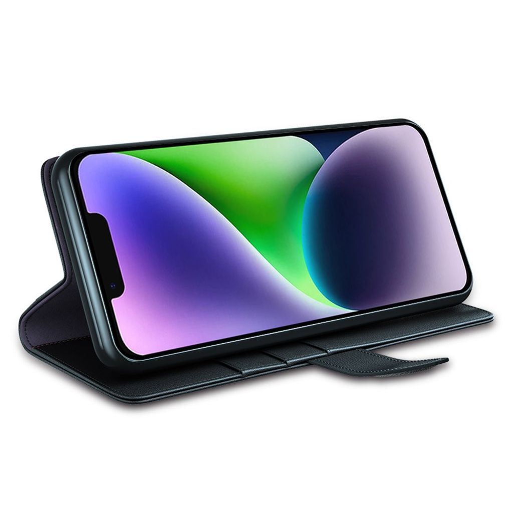 iPhone 15 Plus Etui med Stativ - Sort