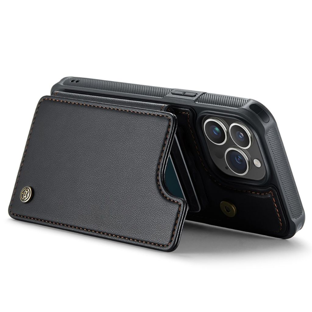 CASEME iPhone 15 Pro Max Kuori 5 Korttipaikka - Musta