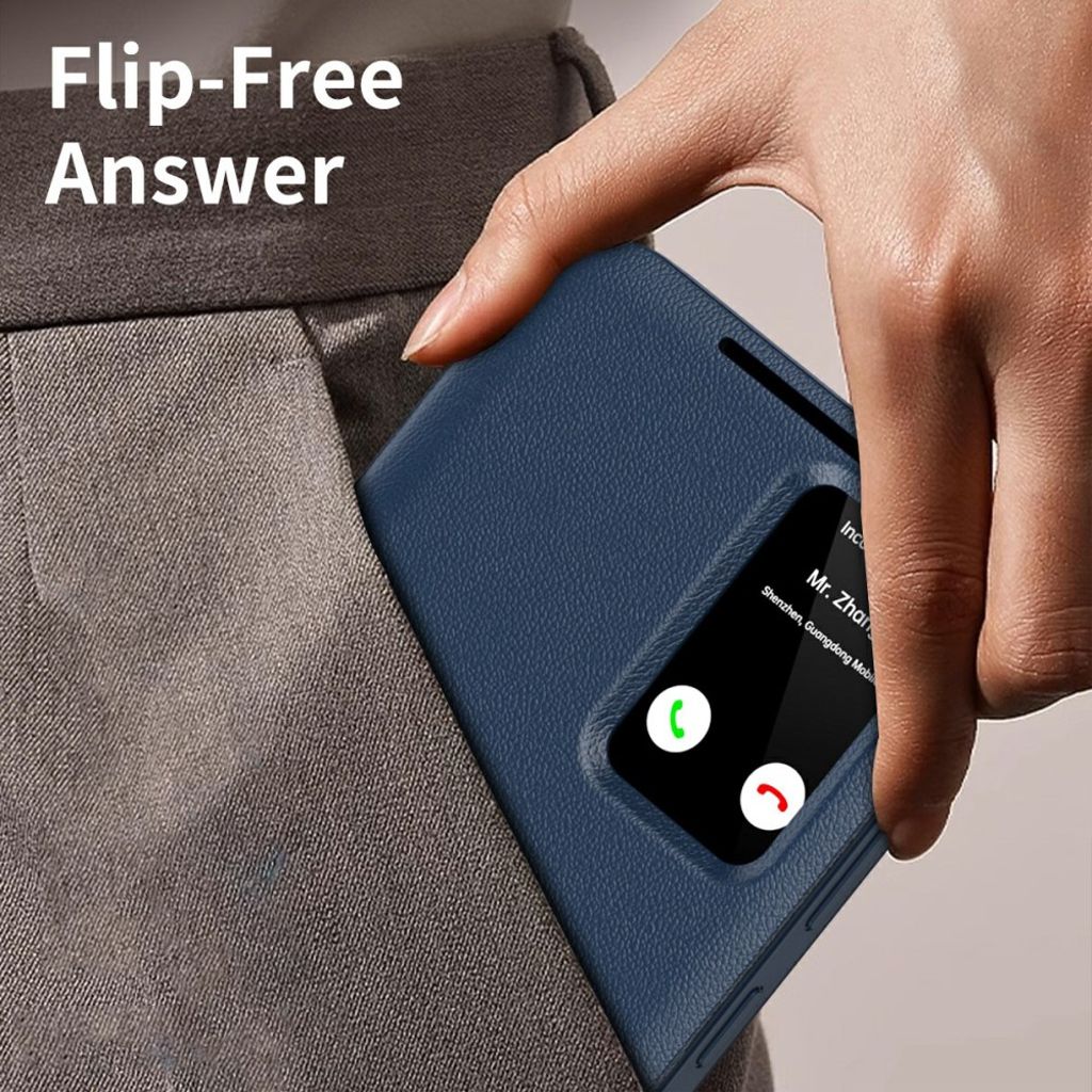 Samsung Galaxy S26 Ultra etui med kortholder Smart View-vindu - blå