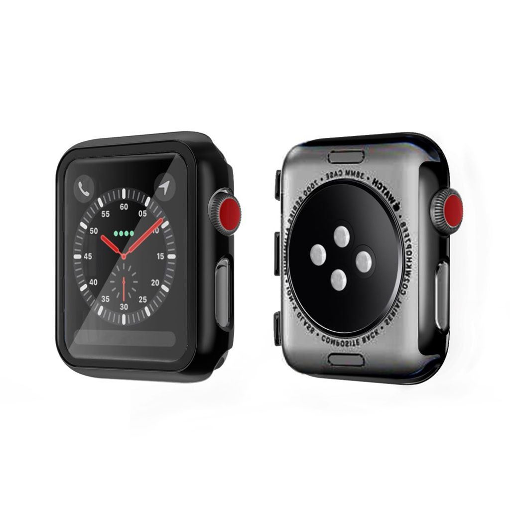 Apple Watch SE/SE (2022)/Serie 6/5/4 44mm Cover med Skærmbeskyttelse – Sort