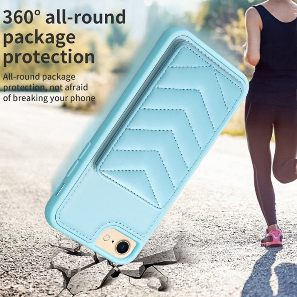 iPhone 6/6s/7/8/SE 2020/2022 Skal med Stativ - Blå