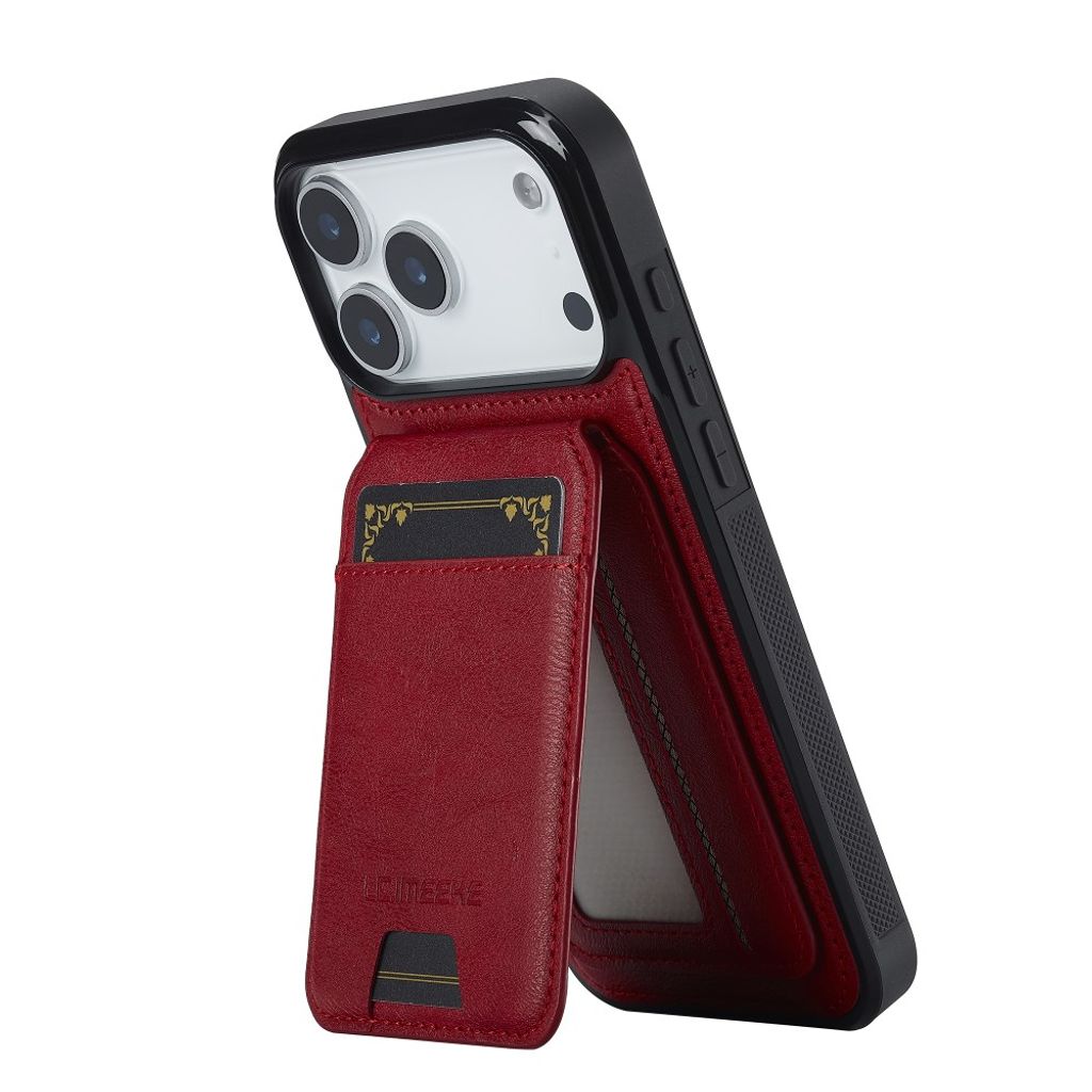 iPhone 18 Pro Max/17 Pro Max MagSafe Kuori irrotettavalla Kortin haltija - Punainen