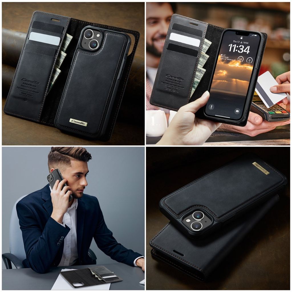 CASEME iPhone 13 Wallet Cover MagSafe/RFID Blocking - Black