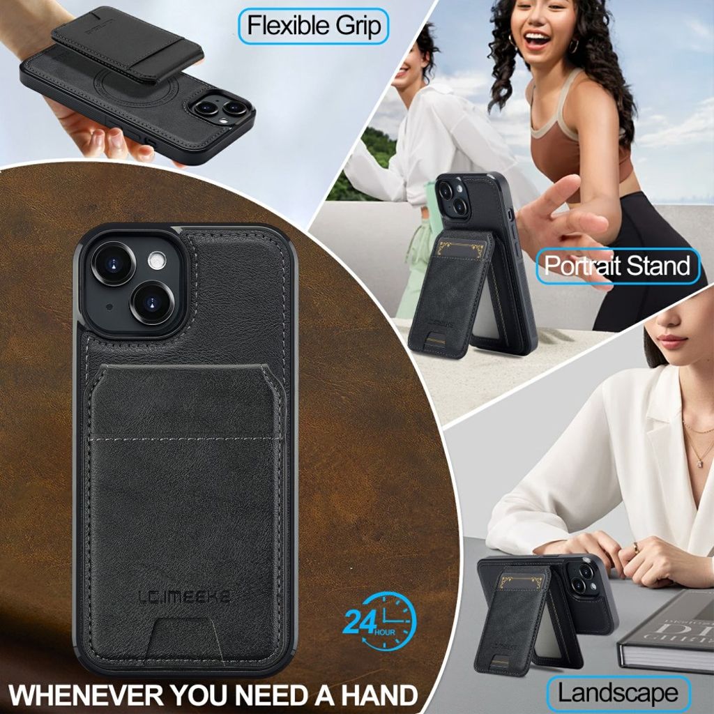 LC.IMEEKE iPhone 15 Plus Cover med MagSafe - Sort