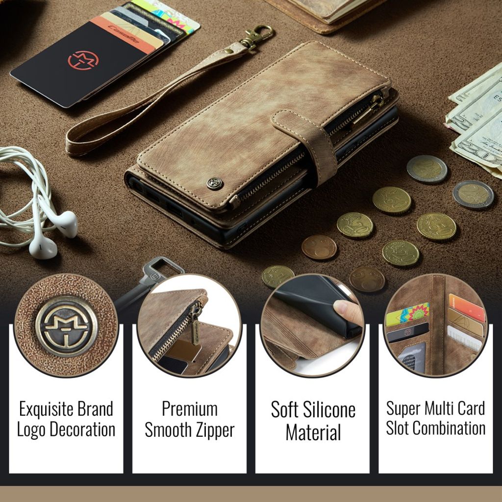 CASEME iPhone 17 Etui med Stativ - Brun