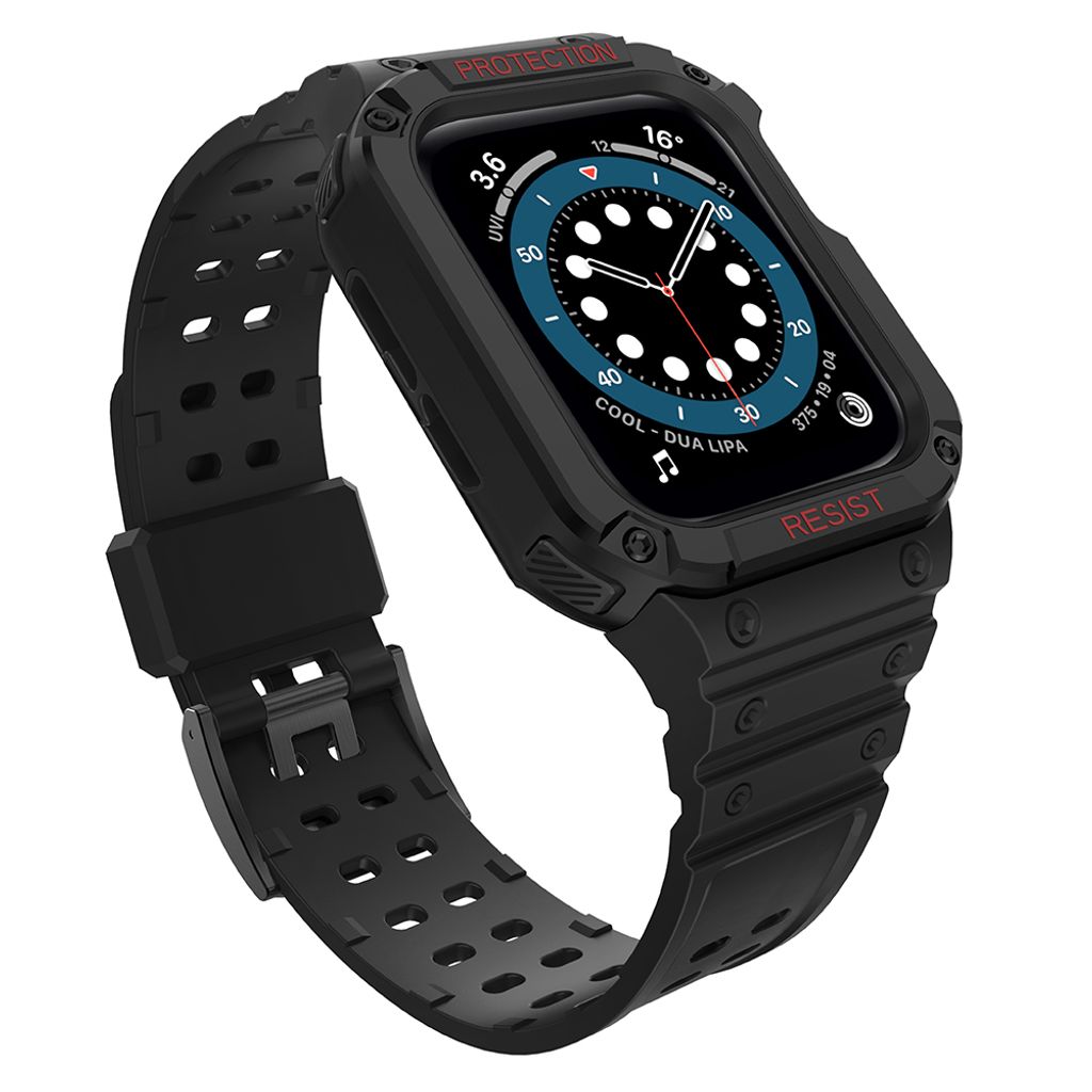Protect Armored Kuori & Kellonranneke Apple Watch 38/40/41mm  - Musta