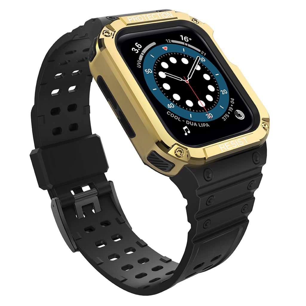 Protect Armored Kuori & Kellonranneke Apple Watch 38/40/41mm  - Musta/Kulta