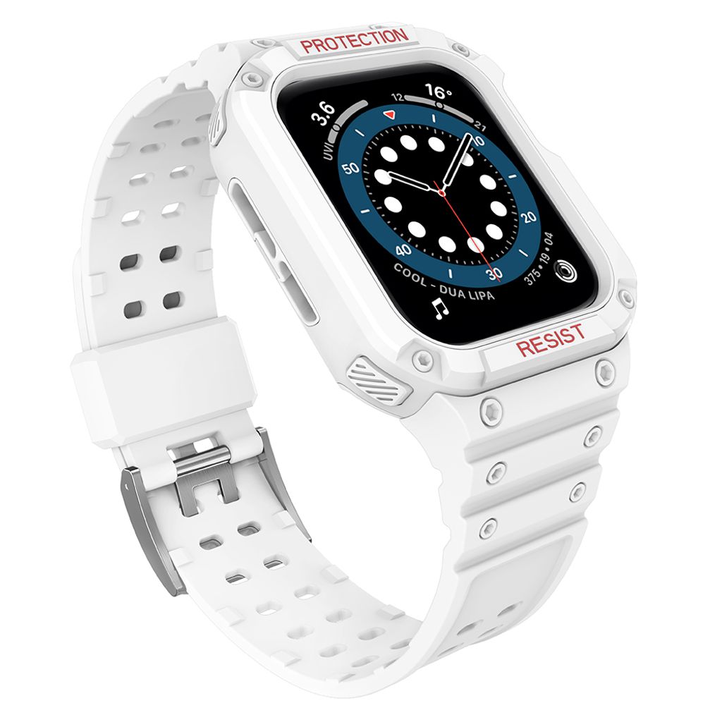 Protect Armored Kuori & Kellonranneke Apple Watch 38/40/41mm - Valkoinen