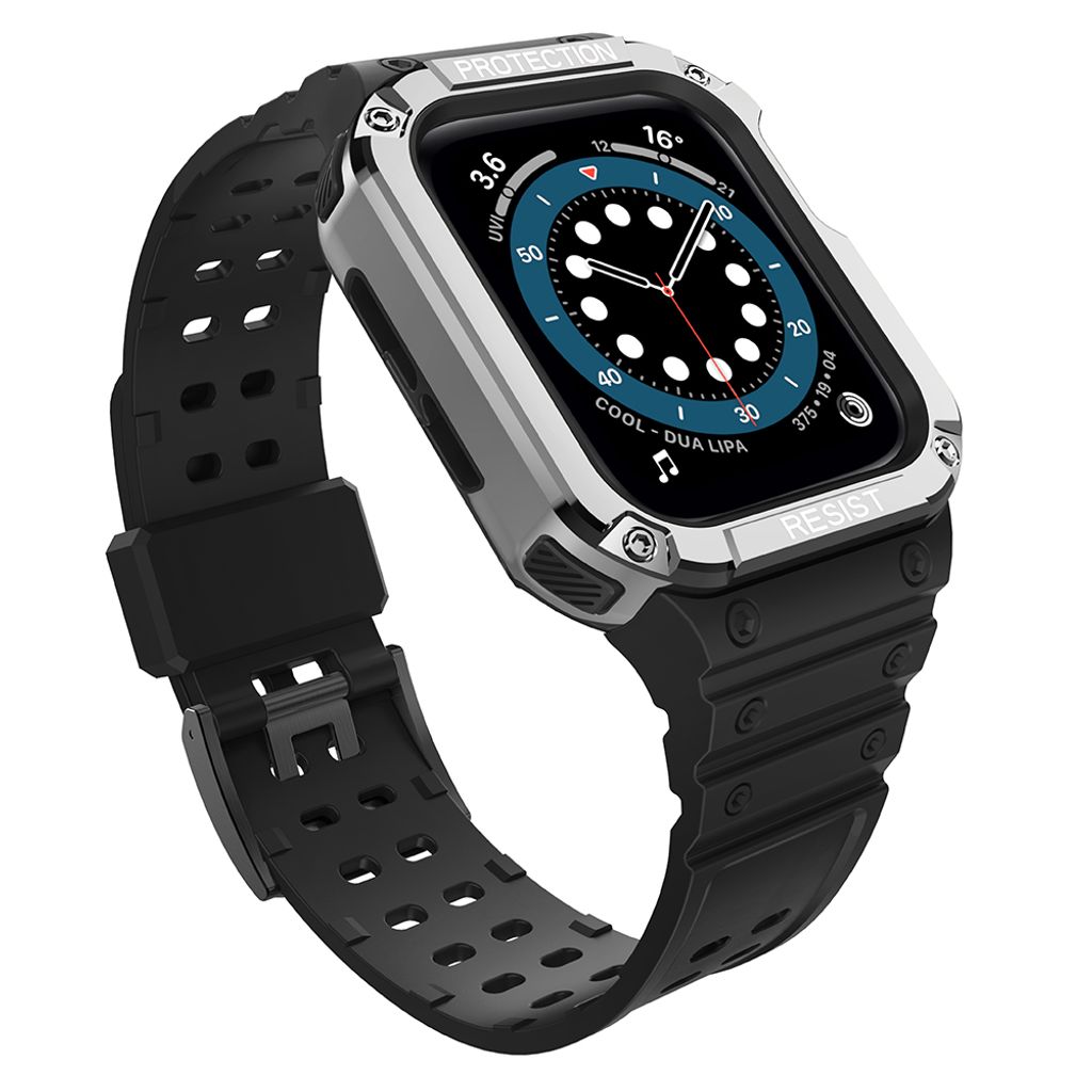 Protect Armored Kuori & Kellonranneke Apple Watch 38/40/41mm - Musta/Hopea