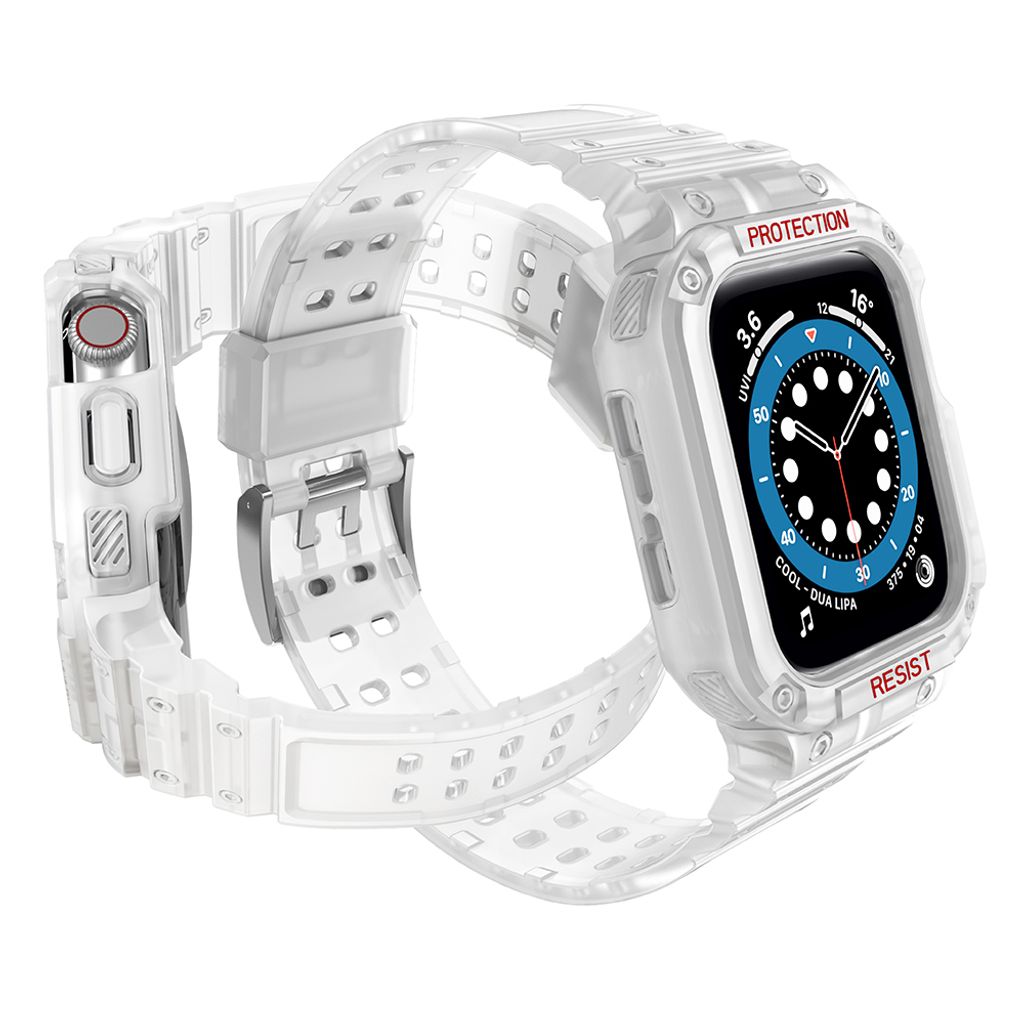 Protect Armored Kuori & Kellonranneke Apple Watch 38/40/41mm - Läpinäkyvä