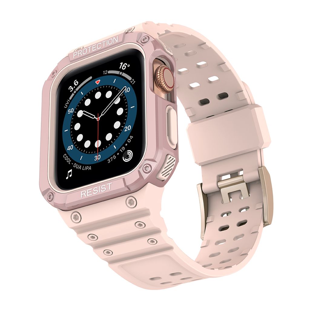 Protect Armored Kuori & Kellonranneke Apple Watch 38/40/41mm - Vaaleanpunainen