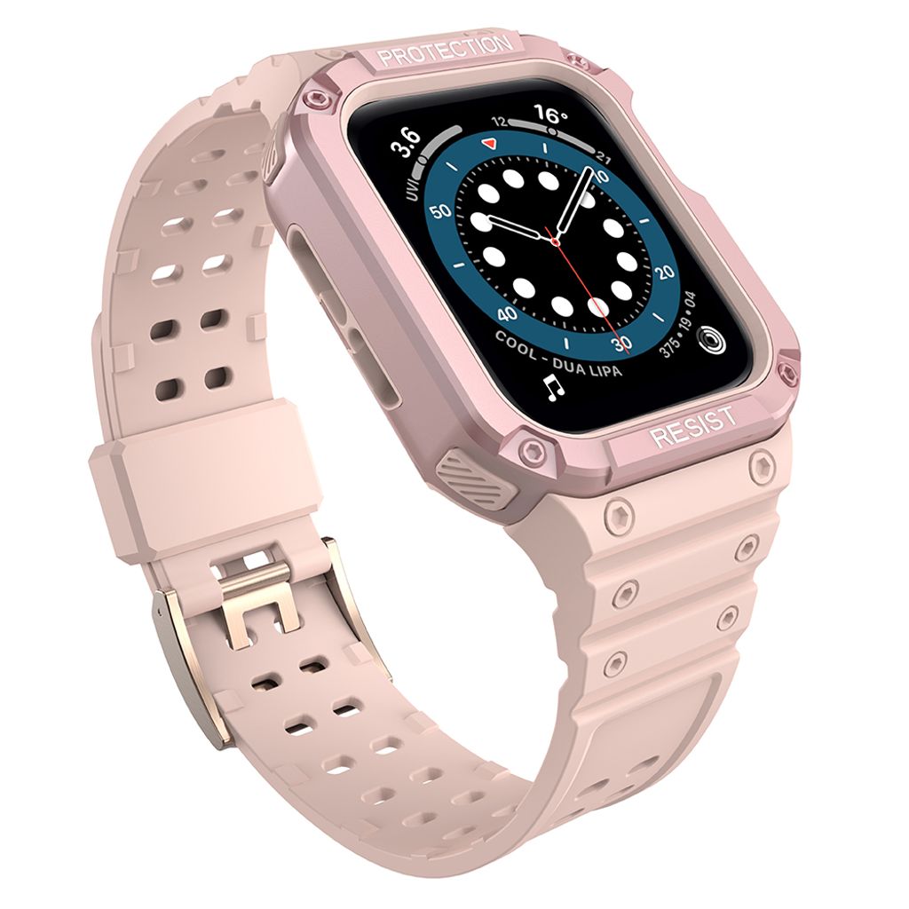 Protect Armored Kuori & Kellonranneke Apple Watch 38/40/41mm - Vaaleanpunainen