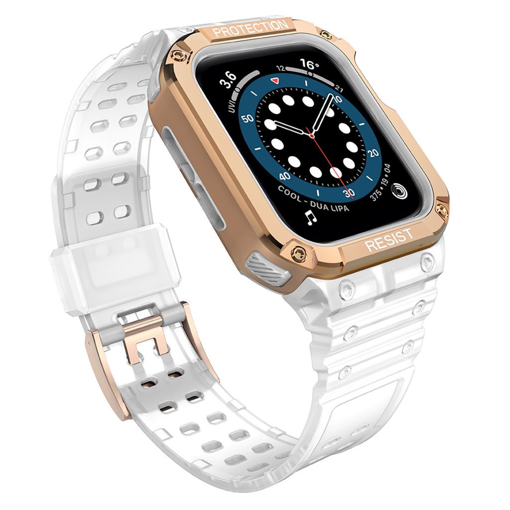 Protect Armored Kuori & Kellonranneke Apple Watch 42/44/45mm  - Ruusu kultaa