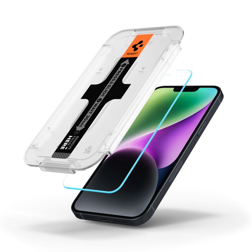 Spigen Glas.tR EZ Fit Skjermbeskytter til iPhone 13/13 Pro/14/16e